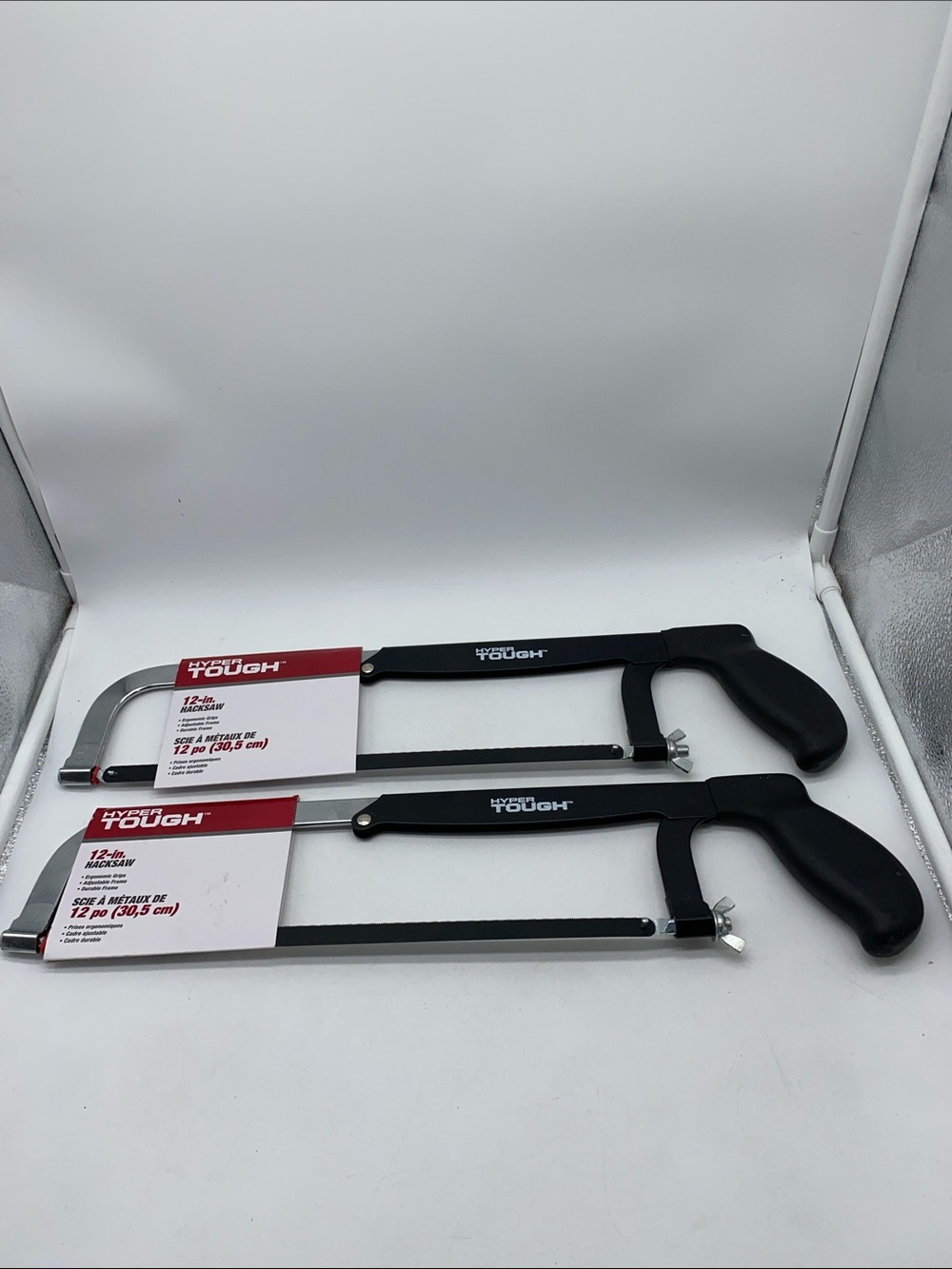 Pair of Hyper Tough 12-in Hacksaws - Black Handles